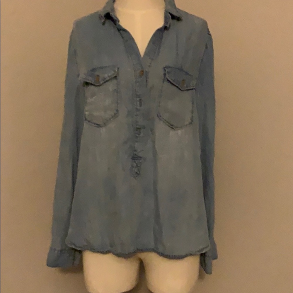 Velvet heart denim pull over size med super soft